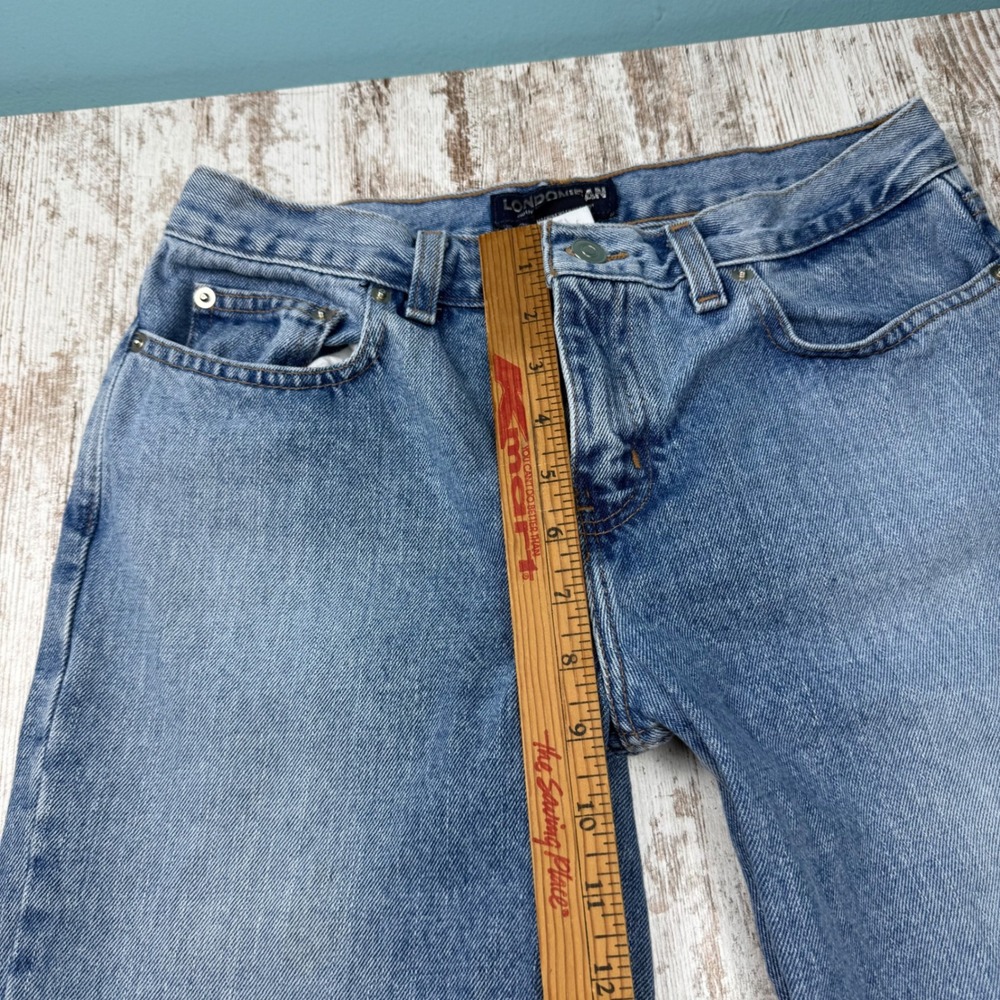 Y2K London Jean Vintage Straight Leg Patchwork Sexy Butt Spell Out Denim Size 6 - Picture 8 of 11